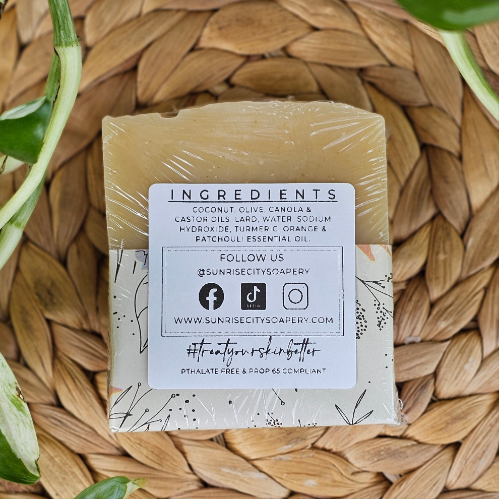 Orange Patchouli -Handmade Bar Soap