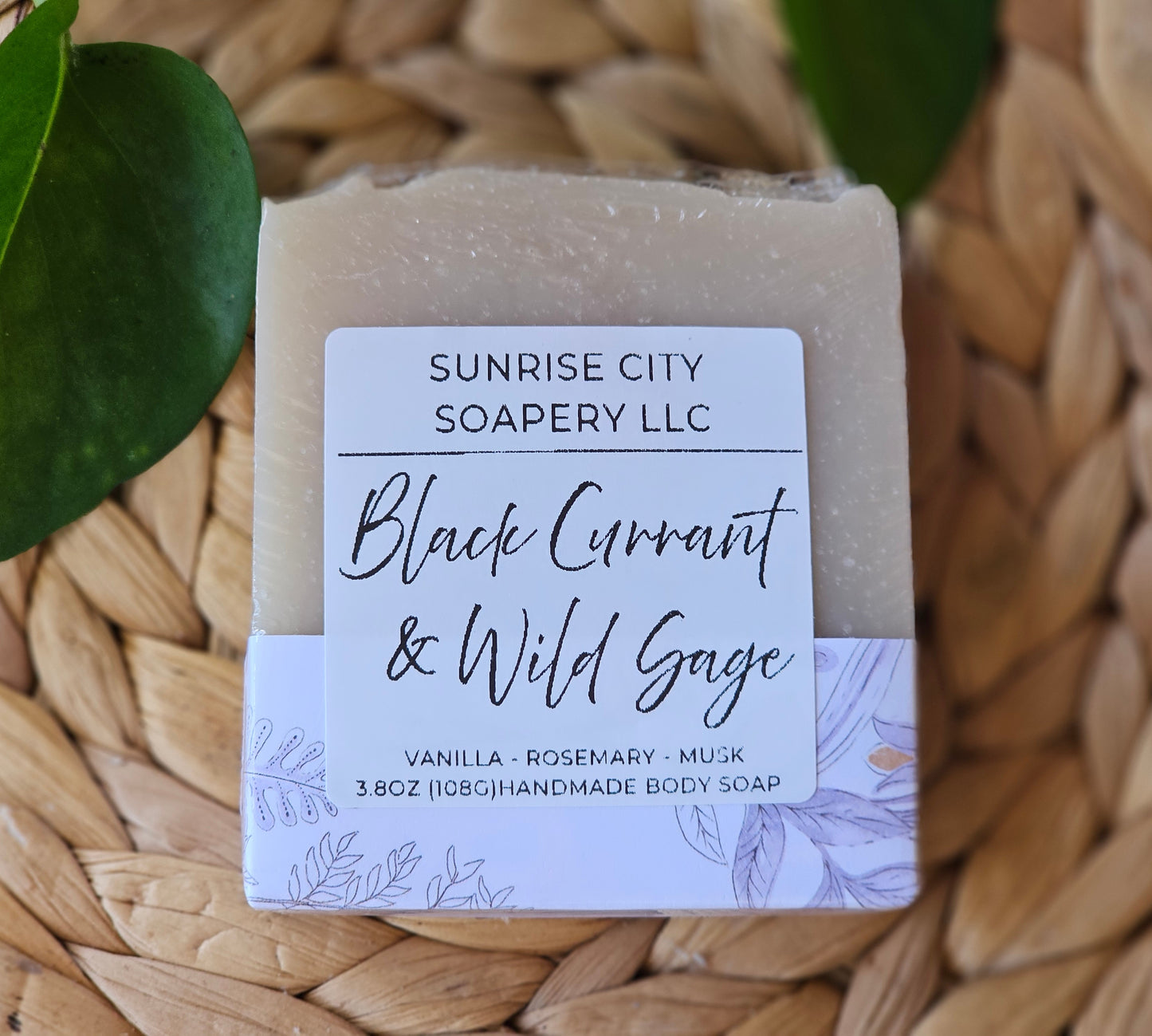 Black Currant & Wild Sage -Handmade Bar Soap
