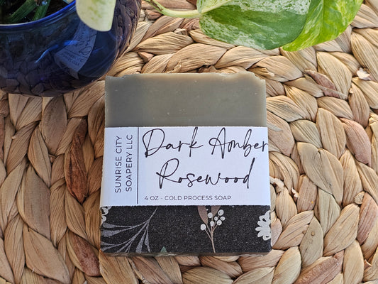 Dark Amber Rosewood - Handmade Bar Soap