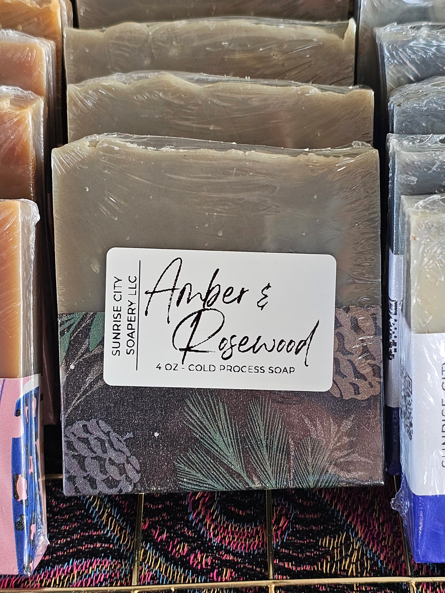 Dark Amber Rosewood - Handmade Bar Soap