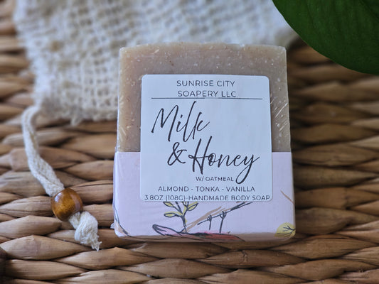 Milk & Honey w/ Oatmeal - Handmade Bar Soap