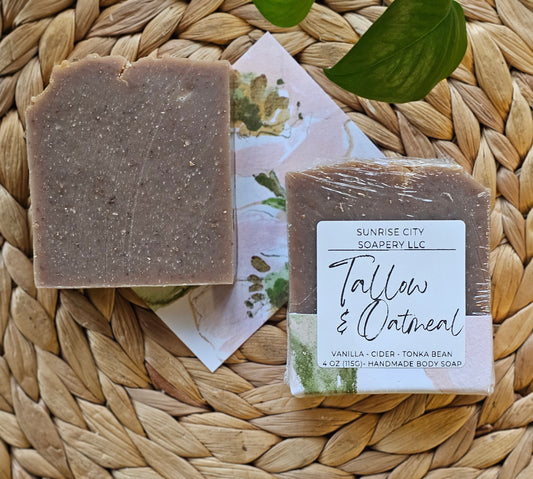 Tallow & Oatmeal - Handmade Body Bar