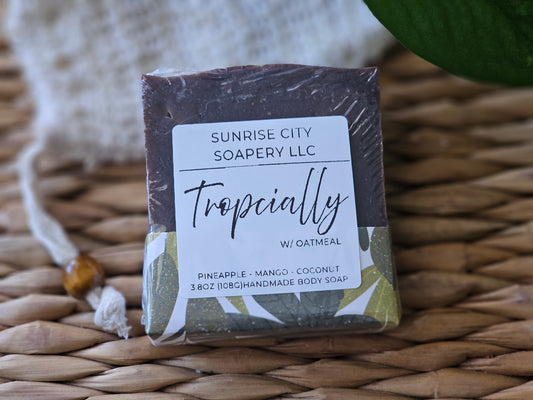 Tropically w/ Oatmeal -Handmade Bar Soap