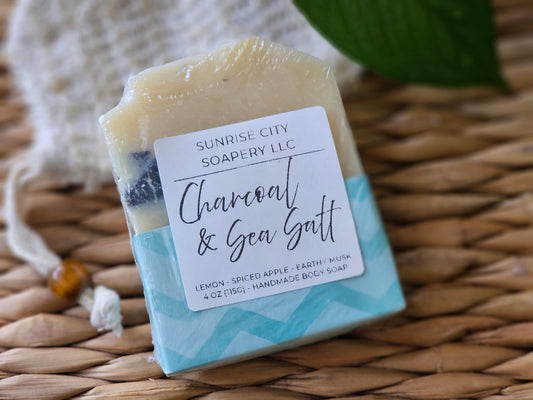 Charcoal & Sea Salt - Handmade Bar Soap