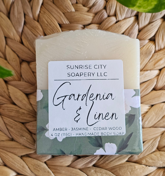 Gardenia & Linen- Handmade Bar Soap