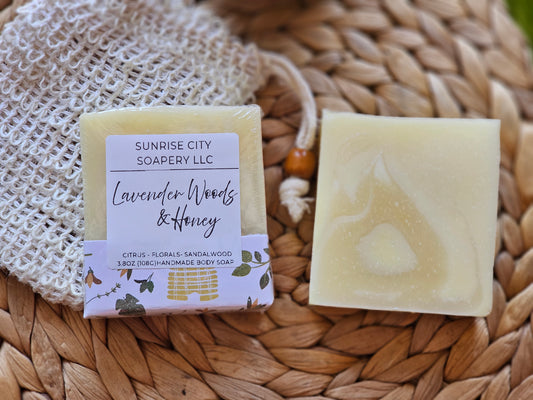 Lavender Woods & Honey- Handmade Bar Soap