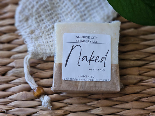 Naked w/ Jojoba & Oatmeal - Handmade Bar Soap