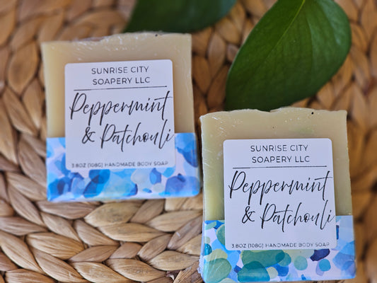Peppermint Patchouli -Handmade Bar Soap